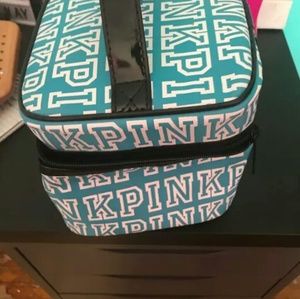 Pink VS Victoria Secret Blue Makeup Bag